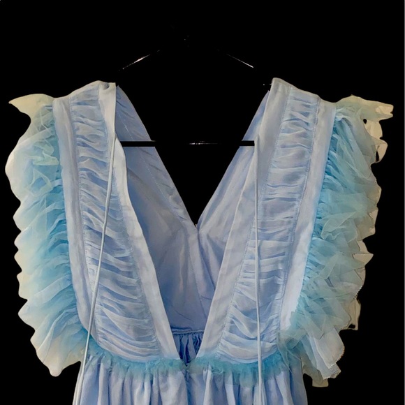 TULAROSA BLUE SOLD OUT BABYDOLL DRESS - Picture 3 of 5